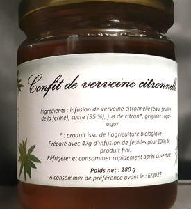 Confit de verveine citronnelle