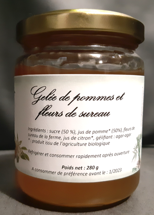 Gelée de pommes et fleurs de sureau