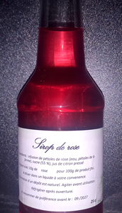 Sirop de pétales de rose