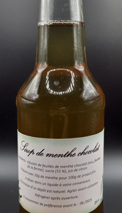 Sirop de menthe chocolat