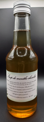 Sirop de menthe chocolat