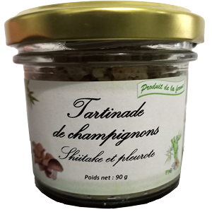 Tartinable de champignons Shiitake et pleurote