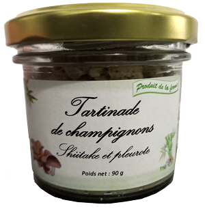 Tartinable de champignons shiitake et pleurotes